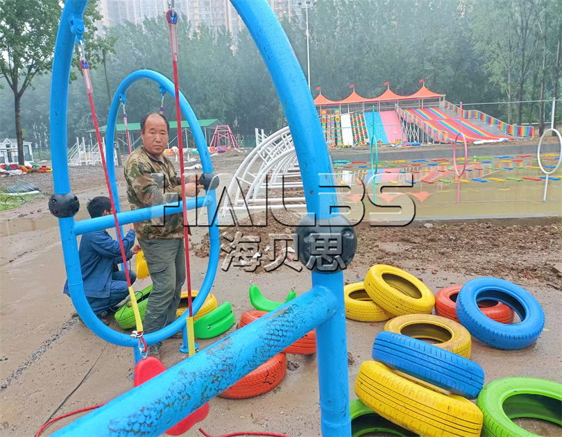 南陽鄧州無動力樂園施工現場