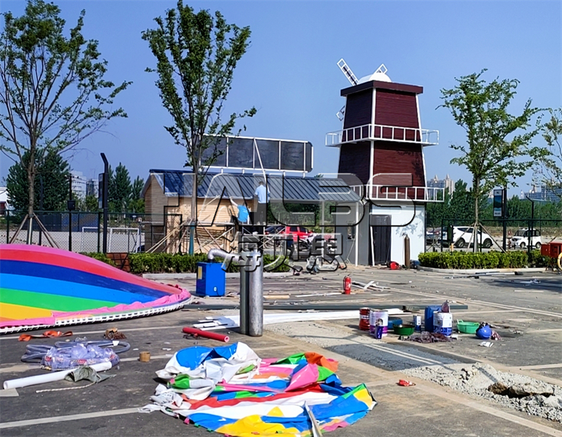山東濟(jì)寧楓葉小鎮(zhèn)無動力樂園施工現(xiàn)場