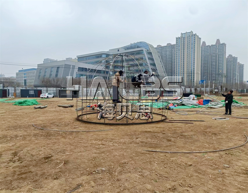 河北衡水場地無動力樂園施工現(xiàn)場