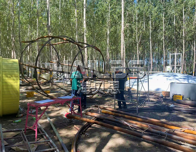 河北保定無動力樂園施工現(xiàn)場