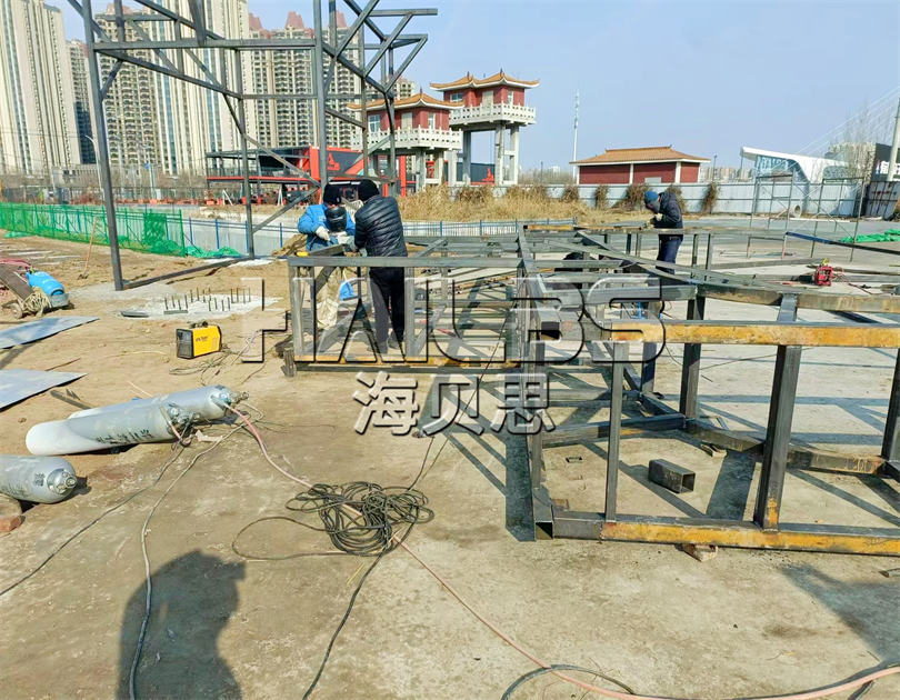 河北衡水場地無動力樂園施工現(xiàn)場