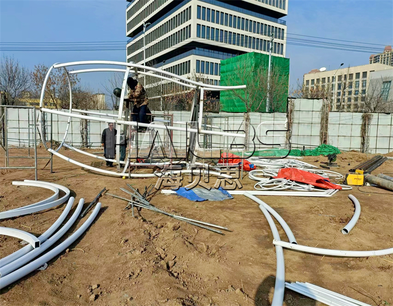 河北衡水場地無動力樂園施工現(xiàn)場
